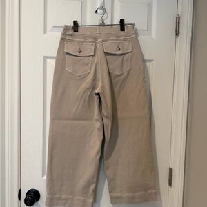 SPANX Tan Ankle-Length Pants with Pocket Detail